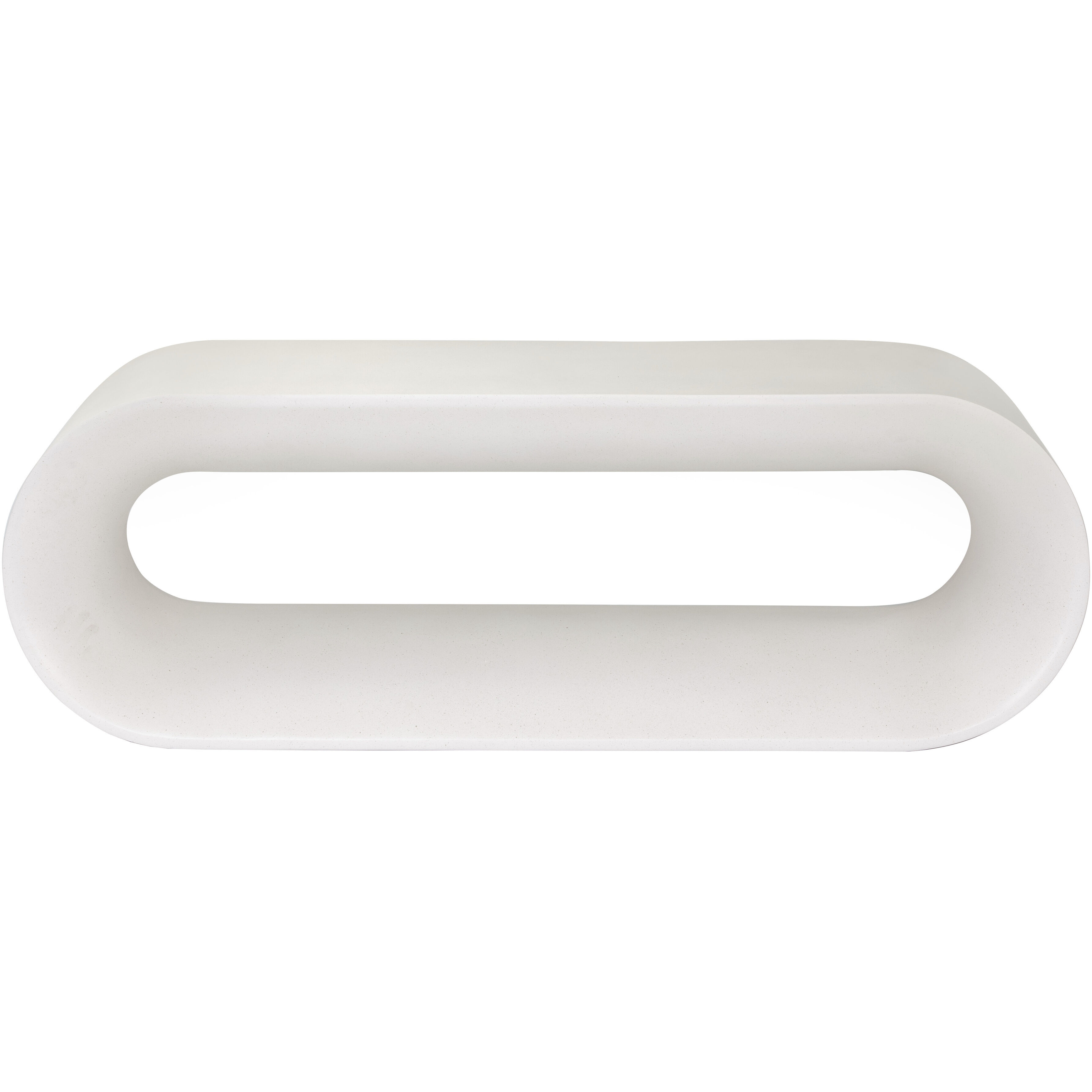 Capsule White Outdoor Bench